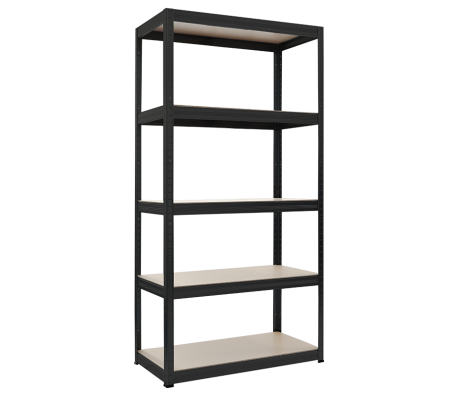 МЕТАЛЕН СТЕЛАЖ STAR 180X90X45 СМ, ДО 275 КГ НА РАФТ ЧЕРЕН