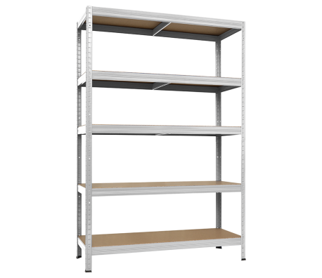 МЕТАЛЕН СТЕЛАЖ STAR PLUS 180X120X45 СМ, ДО 250 КГ НА РАФТ БЯЛ