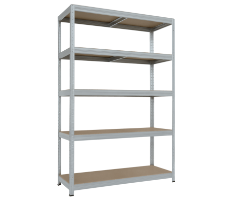 МЕТАЛЕН СТЕЛАЖ STAR PLUS 180X120X45 СМ, ДО 250 КГ НА РАФТ ЦИНК