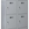 МЕТАЛЕН ГАРДЕРОБ SUS 324W-90/50/180 ДВОЕН С 4 ОТДЕЛЕНИЯ