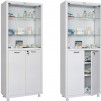 МЕДИЦИНСКИ ШКАФ С 2 ПЛЪТНИ И 2 СТЪКЛЕНИ ВРАТИ 176/70/32