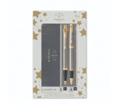 КОМПЛЕКТ PARKER IM BRUSHED METAL GT - ХИМИКАЛКА И РОЛЕР