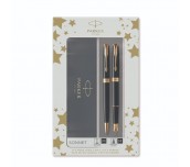 КОМПЛЕКТ PARKER ROYAL SONNET BLACK GT - ХИМИКАЛКА И ПИСАЛКА