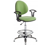 РАБОТЕН СТОЛ SMART + RING BASE ХРОМ дамаскa