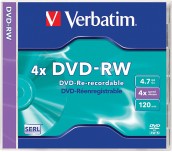 DVD-RW VERBATIM 4.7GB 4X КУТИЯ