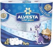 ТОАЛЕТНА ХАРТИЯ ALVESTA GOLD ОКЕАН 4 бр. 3 пл.