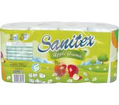 ХАРТИЯ ТОАЛЕТНА SANITEX APPLE 8БР 3ПЛ