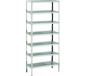 МЕТАЛЕН СТЕЛАЖ S12 С 7 РАФТА 2400/1200/300 ЦИНК