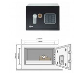 СЕЙФ МИНИ YALE ЦИФРОВА КЛАВИАТУРА 23/17/17 ЧЕРЕН