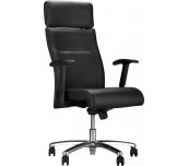 ДИРЕКТОРСКИ СТОЛ NEO LUX STEEL ЕСТ. КОЖА SP01 ЧЕРЕН