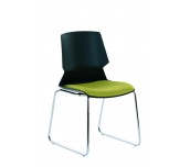 ПОСЕТИТЕЛСКИ ОФИС СТОЛ MERCURY 7 BLACK ХРОМ ЕКО КОЖА - 6 ЦВЯТА