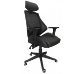 ДИРЕКТОРСКИ СТОЛ ANTARIO МЕШ + ЕКО КОЖА ЧЕРЕН