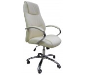 ДИРЕКТОРСКИ СТОЛ ELLEN ХРОМ ЕКО КОЖА КРЕМ