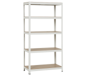 МЕТАЛЕН СТЕЛАЖ NEW AGE CR-1016 - 180Х90Х45 СМ, ДО 250 КГ НА РАФТ БЯЛ