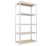 МЕТАЛЕН СТЕЛАЖ STAR 180Х90Х35 СМ, ДО 250 КГ НА РАФТ БЯЛ