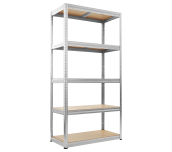 МЕТАЛЕН СТЕЛАЖ STAR 180Х90Х35 СМ, ДО 350 КГ НА РАФТ БЯЛ