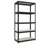 МЕТАЛЕН СТЕЛАЖ STAR 180X90X40 СМ, ДО 350 КГ НА РАФТ ЧЕРЕН