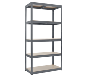 МЕТАЛЕН СТЕЛАЖ STAR 180X90X45 СМ, ДО 350 КГ НА РАФТ СИВ