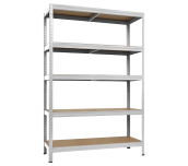 МЕТАЛЕН СТЕЛАЖ STAR PLUS 180X120X45 СМ, ДО 250 КГ НА РАФТ БЯЛ