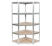 ЪГЛОВ МЕТАЛЕН СТЕЛАЖ NEW AGE CR-1019 - 180X90X45 СМ, ДО 275 КГ НА РАФТ ЦИНК