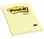 САМОЗАЛЕПВАЩИ ЛИСТЧЕТА 3М POST-IT 102X152 ЖЪЛТИ РЕДОВЕ 660