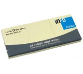 САМОЗАЛЕПВАЩИ ЛИСТЧЕТА INFO NOTES 40/50ММ 3БРx100Л ЖЪЛТИ
