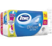 ТОАЛЕТНА ХАРТИЯ ZEWA DELUXE PURE WHITE 16БР 3ПЛ