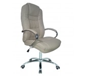 ДИРЕКТОРСКИ ОФИС СТОЛ VALERIO ЕКО КОЖА ХРОМ БЕЖОВ