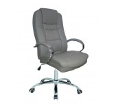 ДИРЕКТОРСКИ ОФИС СТОЛ VALERIO ЕКО КОЖА ХРОМ СИВ