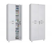 МЕДИЦИНСКИ ШКАФ С 4 ПЛЪТНИ ВРАТИ С КЛЮЧ 176/70/32