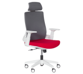 ДИРЕКТОРСКИ СТОЛ CARMEN 7546 МЕШ ЧЕРВЕН + СИВ