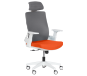 ДИРЕКТОРСКИ СТОЛ CARMEN 7546 МЕШ ОРАНЖЕВ + СИВ