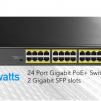Суич Cudy GS1028PS2, 24 портов, 10/100/1000, 24× GbE with 802.3at/af PoE, 2× Uplink SFP, Default/VLAN/Extend Modes , за 19