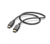 HAMA Кабел USB-C мъжко - USB-C мъжко, 1.0 м, 480 MBit/s, Черен