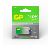 Алкална батерия GP SUPER 6LF22, 6LR61, 9V, 1 бр. блистер, 1604A