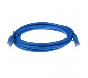 Мрежов пач кабел ACT U/UTP, CAT 6, RJ-45 - RJ-45, 0.5 m, Медни проводници, Син, Булк опаковка