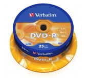 Verbatim DVD-R AZO 4.7GB 16X MATT SILVER SURFACE (25 PACK)