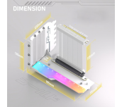 Брекет за вертикален монтаж на GPU EZDIY-FAB RGB PCIe 4.0 Riser Cable 90°