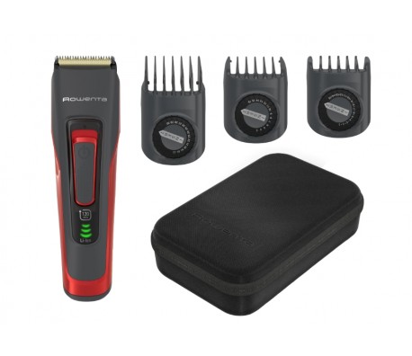 Rowenta TN5221F4 Hair trimmer Advancer Style, hair + beard, cordless + corded, washable blades, self-sharpening stainless steel blades, minimum cutting length 0.5mm, hair blade 42mm, 2 hair combs, 29
