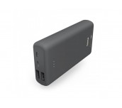 Външна батерия HAMA Supreme 20HD, 20000 mAh, LiPolym, 1 x USB-C, 2 x USB-A, Сив