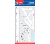 КОМПЛЕКТ MAPED ЗА ЧЕРТАНЕ.4Ч. С 30СМ. ЛИНИЯ 