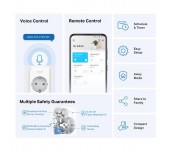 TP LINK TAPO P100 Смарт контакт 10A, 2300W, 2.4Ghz, задаване на график, таймер