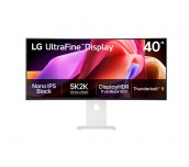 LG 40U990A-W, 39.7'' UltraFine Nano 21:9, IPS Black 5K2K (5120x2160), 1ms MBR, 120Hz, 5ms, 450 cd/m2, 2000:1, HDR 10, DCI-P3 99%,  USB-C, FreeSync, VRR, PIP, 2 PBP, HDMI, DP, Thunderbolt 5, Built-in