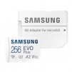 Samsung 256GB micro SD Card EVO Plus with Adapter, UHS-I interface, Read Speed up to 160MB/s