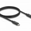Delock Кабел E-Marker USB-C, 80 Gbps, 16K 60 Hz, PD 3.1 240 W, 1 m, черен