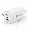 HAMA Бързо зарядно 220V, 100 W GaN, 2x USB-C PD, 1x USB-A QC