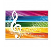 ТЕТРАДКА НОТНА А5 UV ШИТА,16 Л.,80 Г/М2