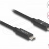 Delock Кабел E-Marker USB-C, 80 Gbps, 16K 60 Hz, PD 3.1 240 W, 1 m, черен