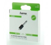 Преходник HAMA, 6.3 мм жак мъжко - Чинч женско, Черен
