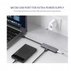 ХЪБ UGREEN CМ219 4xUSB3.0 A,1xUSB-C,INPUT USB3.0 A